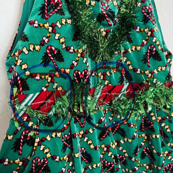 Eyeshadow Christmas womens Jumpsuit size medium Green color straight leg nwot - Picture 2 of 13